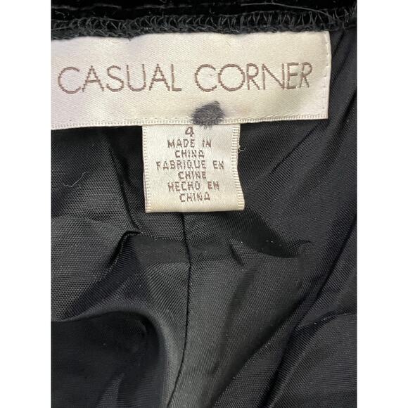 Casual Corner Silk Velvet Pants Black Size 4 - Picture 5 of 8